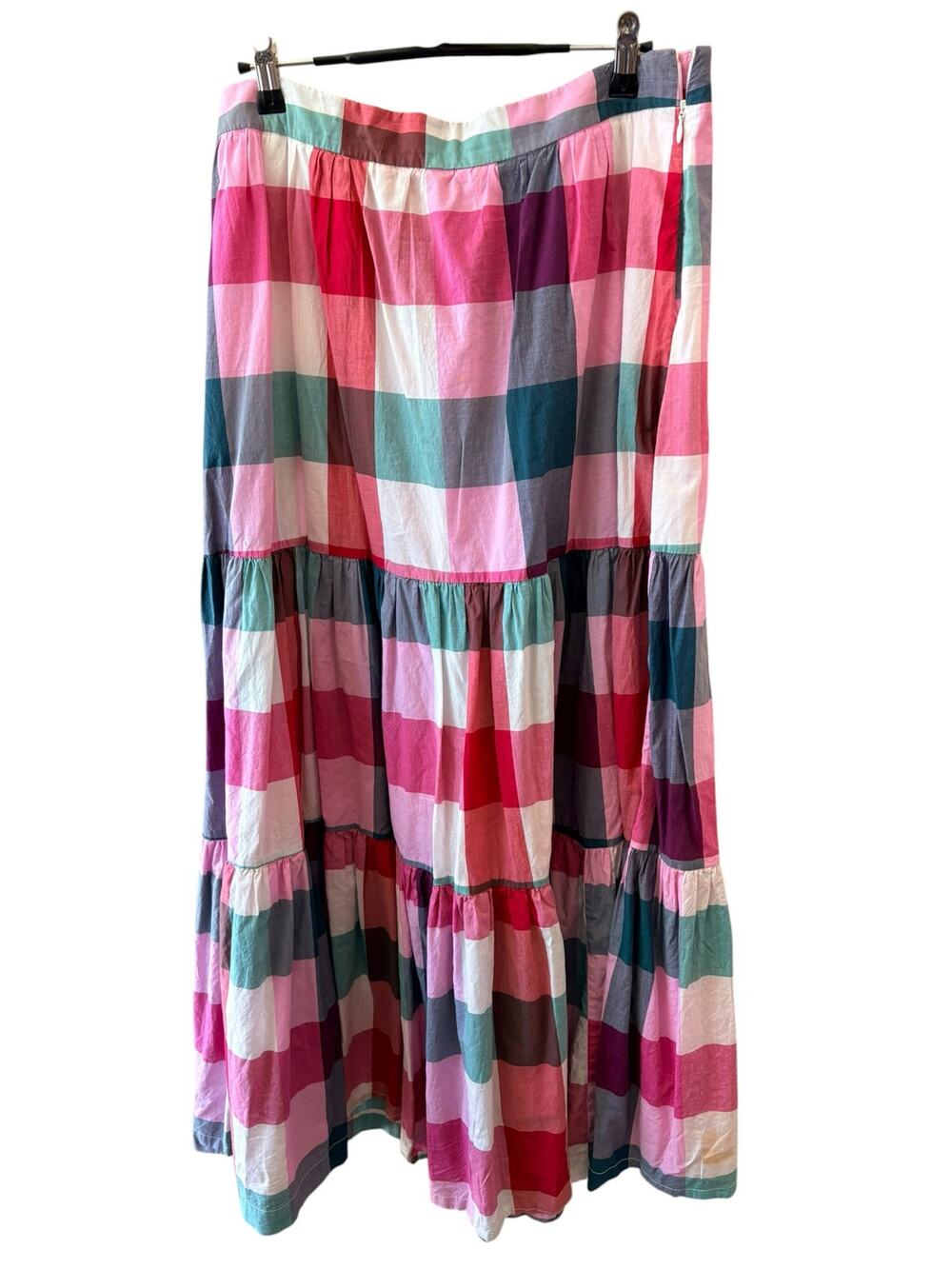 Pink plaid Beden full skirt long size 10 US good used condition